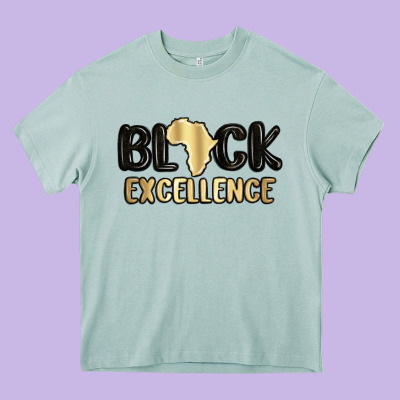 Black Excellence Heavy Core Tee Designed By Maliassmallbusiness