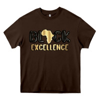 Chocolate Brown black excellence Heavy Core Tee - MaliasSmallBusiness