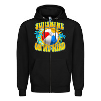 Black Sunshine on my mind Zipper Hoodie - FaDigitalArtStudio