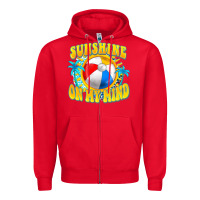 Red Sunshine on my mind Zipper Hoodie - FaDigitalArtStudio