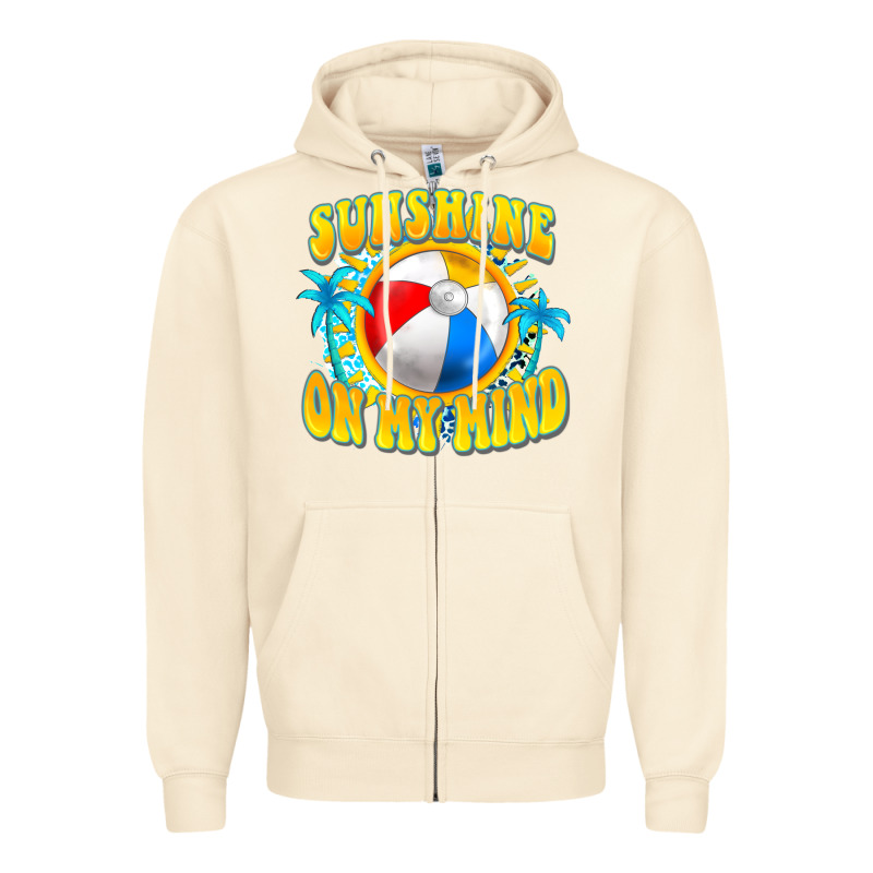 Sunshine On My Mind Zipper Hoodie by FaDigitalArtStudio | Teevron