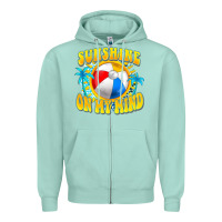 Seafoam Sunshine on my mind Zipper Hoodie - FaDigitalArtStudio
