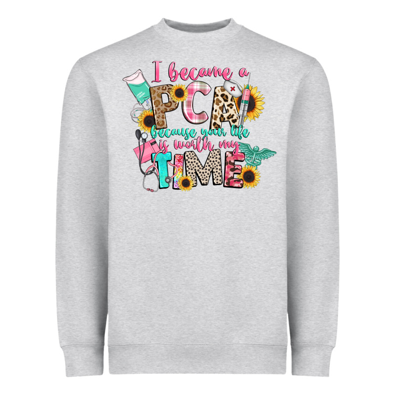 I Became A Cna Because Your Life Is Worth My Time Heavyweight Sweatshirt by CowGirlArtShop | Teevron