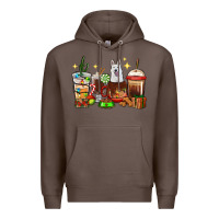 Coffee Christmas coffee cups with White Shepherd Premium Hoodie - RanaPortraitStore