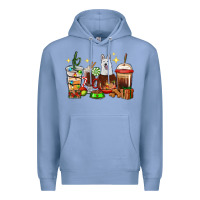 Colony Blue Christmas coffee cups with White Shepherd Premium Hoodie - RanaPortraitStore