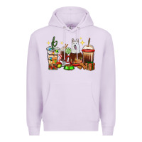 Lilac Christmas coffee cups with White Shepherd Premium Hoodie - RanaPortraitStore