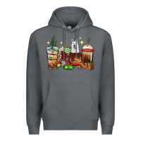 Rock Christmas coffee cups with White Shepherd Premium Hoodie - RanaPortraitStore