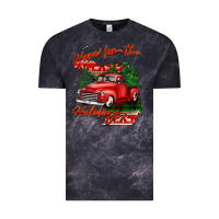 Cloud Black home for the holidays michigan Vintage Tee - BarkalooDesign