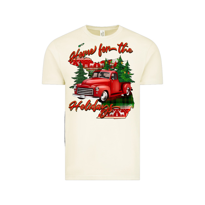 Home For The Holidays Michigan Vintage Tee by BarkalooDesign | Teevron