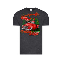 Vintage Black home for the holidays michigan Vintage Tee - BarkalooDesign