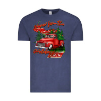 Vintage Denim home for the holidays michigan Vintage Tee - BarkalooDesign