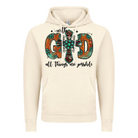 Vintage Artic with god all things are possible gemstone cross Vintage Hoodie - Jasminsmagicworld