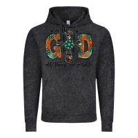 Vintage Black with god all things are possible gemstone cross Vintage Hoodie - Jasminsmagicworld