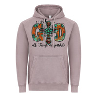 Vintage Zinc with god all things are possible gemstone cross Vintage Hoodie - Jasminsmagicworld