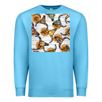 Ocean Blue native american aztec seamless pattern 7 Premium Sweatshirt - BundleAndBundleShop