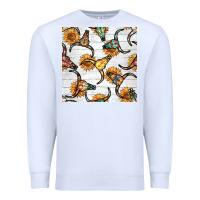 White native american aztec seamless pattern 7 Premium Sweatshirt - BundleAndBundleShop