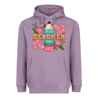 Lavender teacher floral pencil Heavyweight Hoodie - BundleAndBundleShop