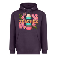 Plum teacher floral pencil Heavyweight Hoodie - BundleAndBundleShop