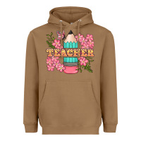 Toasted Coconut teacher floral pencil Heavyweight Hoodie - BundleAndBundleShop