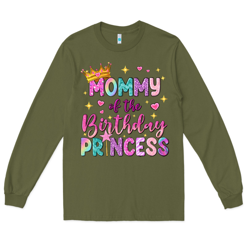 Mommy Of The Birthday Princess Long Sleeve Tee by NancyCooperArtShop | Teevron
