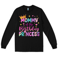 Black mommy of the birthday princess Long Sleeve Tee - NancyCooperArtShop