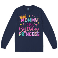 Navy mommy of the birthday princess Long Sleeve Tee - NancyCooperArtShop