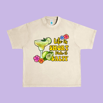 Life Is Short Make It Salty Urban Heavy Tee Designed By Jasminsmagicworld