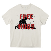 Cream free hugs Heavy Core Tee - MaliasSmallBusiness