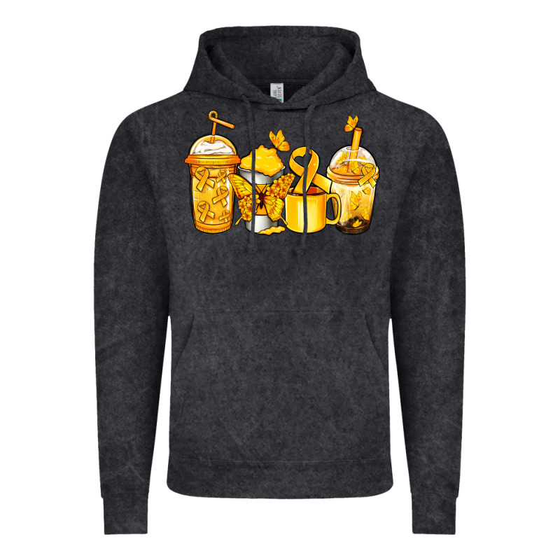 Childhood Cancer Coffee Vintage Hoodie by Jasminsmagicworld | Teevron
