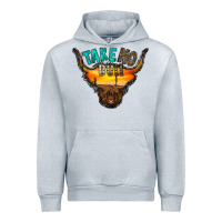 Heather Grey take no bull Urban Hoodie - RacoonDesign