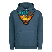 Pigment Midnight Navy take no bull Urban Hoodie - RacoonDesign