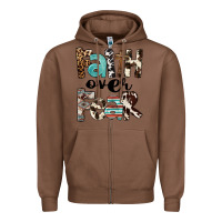Chestnut Western Faith Over Fear Zipper Hoodie - FaDigitalArtStudio