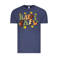 Vintage Denim happy fall smiley face Vintage Tee - BarkalooDesign