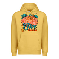 Antique Gold Give Thanks Premium Hoodie - FaDigitalArtStudio