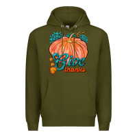 Army Green Give Thanks Premium Hoodie - FaDigitalArtStudio