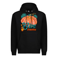Black Give Thanks Premium Hoodie - FaDigitalArtStudio
