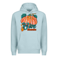 Blue Mist Give Thanks Premium Hoodie - FaDigitalArtStudio