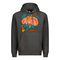 Charcoal Heather Give Thanks Premium Hoodie - FaDigitalArtStudio