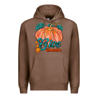 Chestnut Give Thanks Premium Hoodie - FaDigitalArtStudio