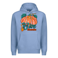 Colony Blue Give Thanks Premium Hoodie - FaDigitalArtStudio