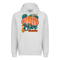 Dove Grey Give Thanks Premium Hoodie - FaDigitalArtStudio