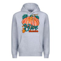 Heather Grey Give Thanks Premium Hoodie - FaDigitalArtStudio