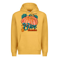 Mustard Give Thanks Premium Hoodie - FaDigitalArtStudio