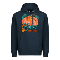 Navy Give Thanks Premium Hoodie - FaDigitalArtStudio