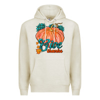 Oatmeal Heather Give Thanks Premium Hoodie - FaDigitalArtStudio