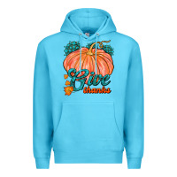 Ocean Blue Give Thanks Premium Hoodie - FaDigitalArtStudio