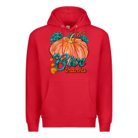 Red Give Thanks Premium Hoodie - FaDigitalArtStudio