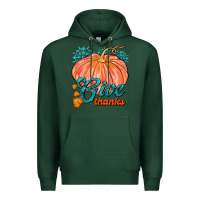 Sports Green Give Thanks Premium Hoodie - FaDigitalArtStudio
