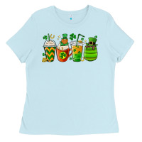 Baby Blue st. patricks day coffee cups Ladies Tee - MaliasSmallBusiness