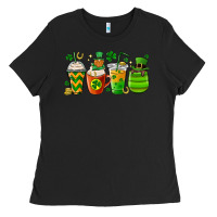 Black st. patricks day coffee cups Ladies Tee - MaliasSmallBusiness